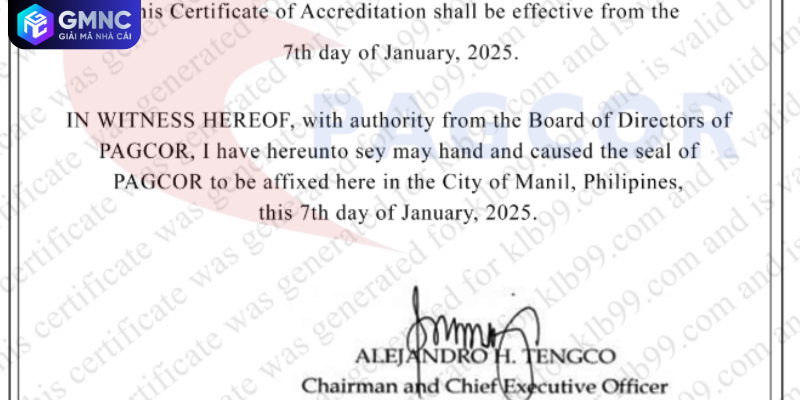 Giấy phép hoạt động cá cược hợp pháp của nhà cái LUCK8