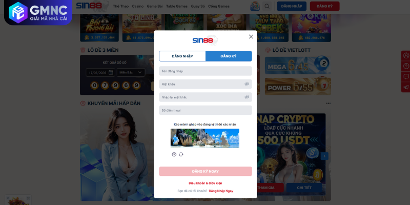 Hướng dẫn đăng ký và nạp rút tiền siêu tốc tại SIN88