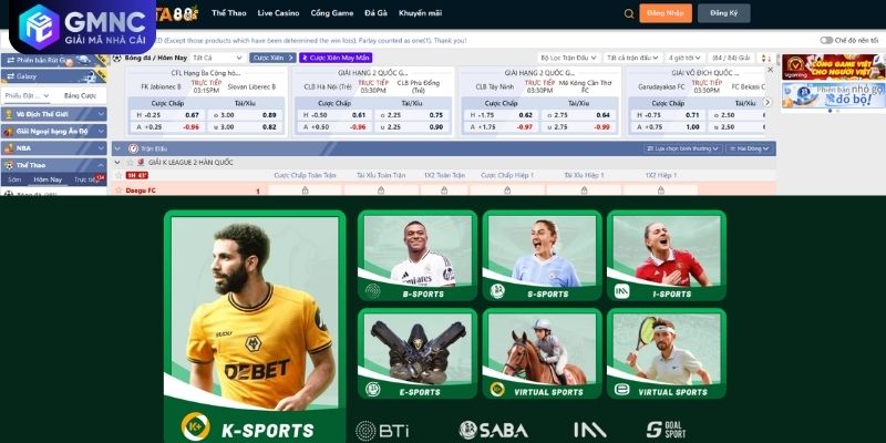 So sánh kèo nhà cái và giao diện sảnh thể thao trực tuyến