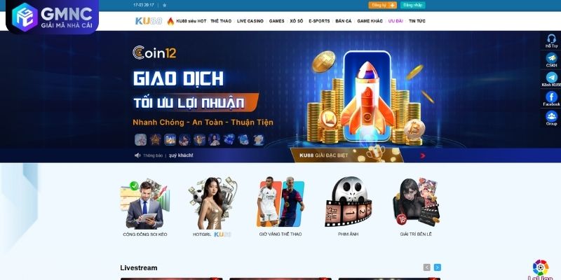 Trang chủ KU88 liên kết chặt chẽ với KUBET uy tín 2026